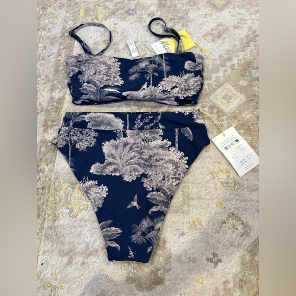Maaji Anthropologie Sustainable Night Jungle Irene Reversible Bandeau Bikini - Picture 6 of 14